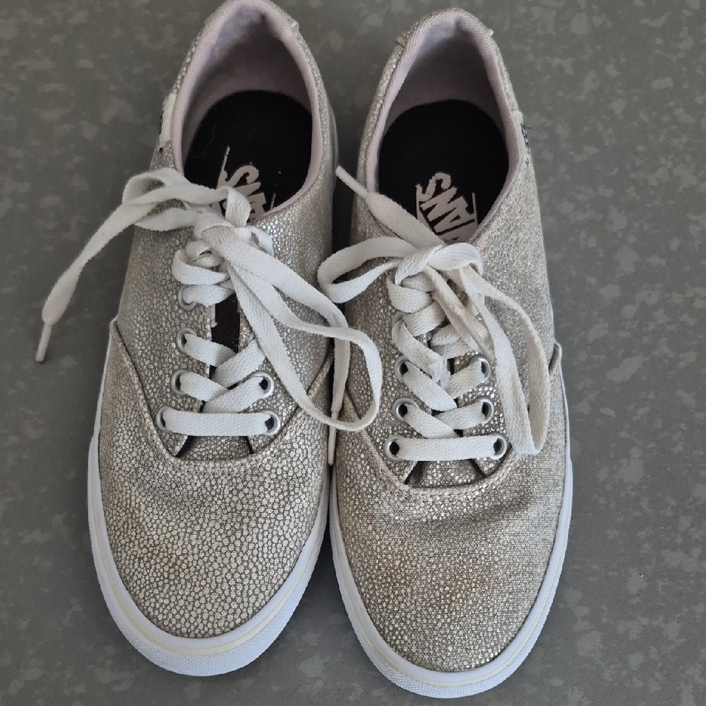 Vans Women's Shimmering Silver Sneakers